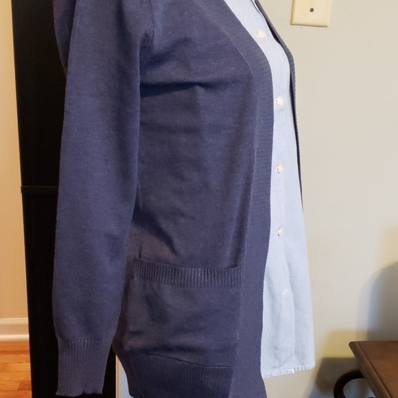 🍃NAVY🍃Cardigan sweater with pockets - Picture 3 of 5